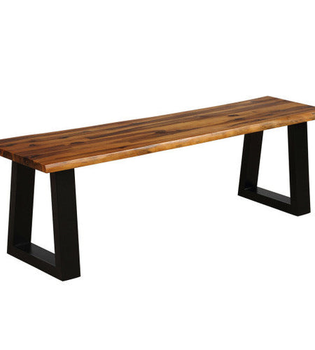 Solid Acacia Wood Patio Bench Dining Bench Seating Chair