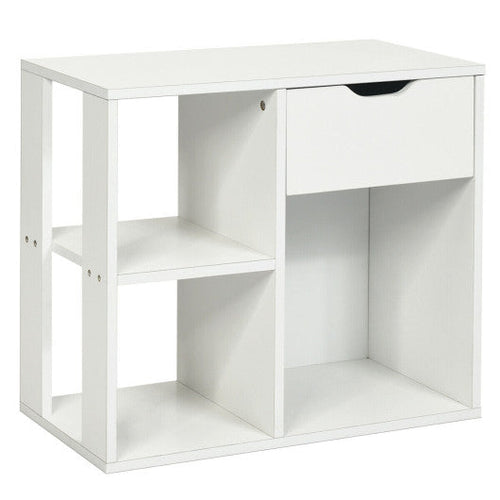 Load image into Gallery viewer, 3-Tier Side Table with Storage Shelf and Drawer Space
