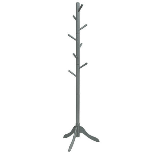 Load image into Gallery viewer, Adjustable Wooden Tree Coat Rack with 8 Hooks-Gray
