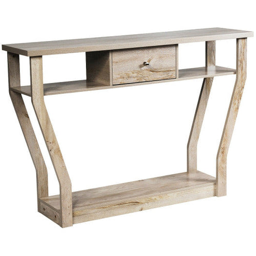 Load image into Gallery viewer, Modern Sofa Accent Table with Drawer-Gray
