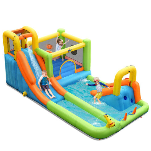 Load image into Gallery viewer, 8 in 1 Inflatable Water Slide Park Bounce House Without Blower
