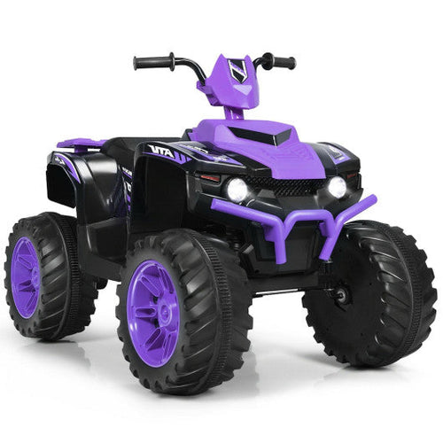 Load image into Gallery viewer, 12V Kids Electric 4-Wheeler ATV Quad Ride On Car with LED Light-Purple
