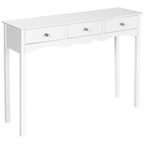 Load image into Gallery viewer, Side Sofa Table with Storage 3-Drawers-white
