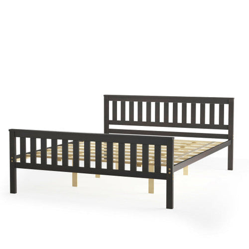 Load image into Gallery viewer, Queen Wood Platform Bed with Headboard
