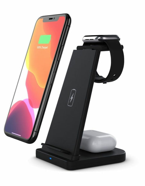 Load image into Gallery viewer, 3-in-1 Fast Wireless Charging Stand for Phones, Apple Watch &amp; AirPods by Infinite Basics
