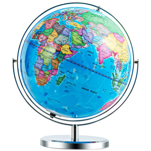 Load image into Gallery viewer, 13 Inch Illuminated World Globe 720° Rotating Map with LED Light
