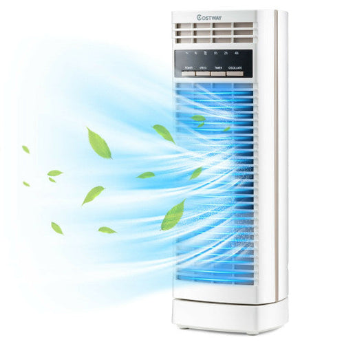 Load image into Gallery viewer, 14 Inch  Mini Oscillating Tower Fan Electric Desk Fan with 3 Speed and Timer-White
