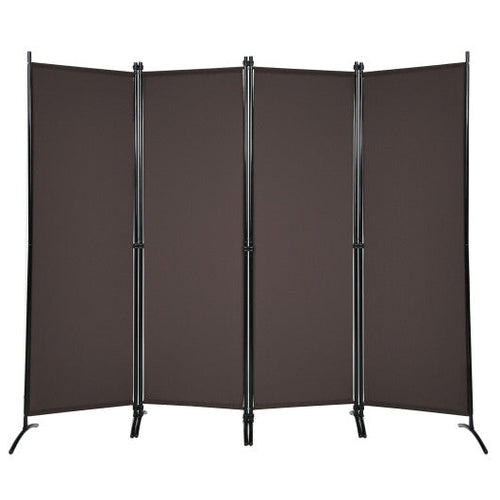 Load image into Gallery viewer, 4-Panel  Room Divider with Steel Frame-Brown
