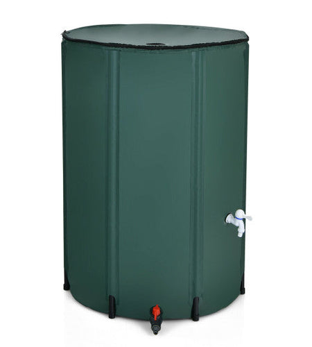 100 Gallon Portable Rain Barrel Water Collector Tank with Spigot Filter