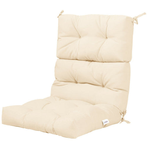 Load image into Gallery viewer, 22 x 44 Inch Tufted Outdoor Patio Chair Seating Pad-Beige
