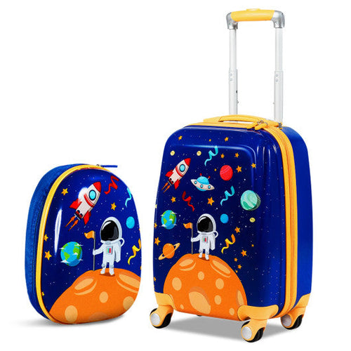Load image into Gallery viewer, 2PC Kids Luggage Set Rolling Suitcase &amp; Backpack-Navy
