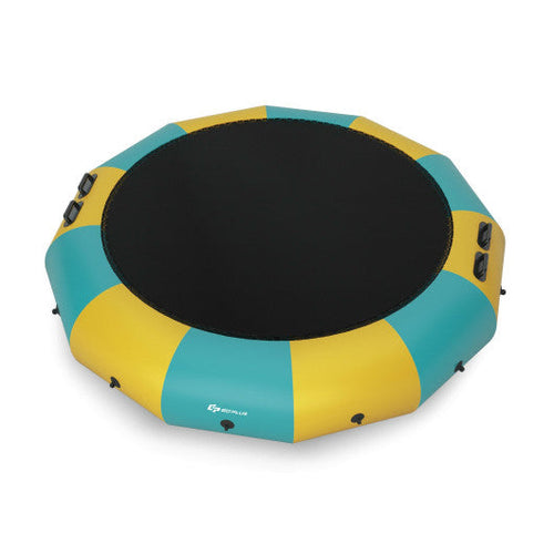 Load image into Gallery viewer, 15 Feet Inflatable Splash Padded Water Bouncer Trampoline-Yellow
