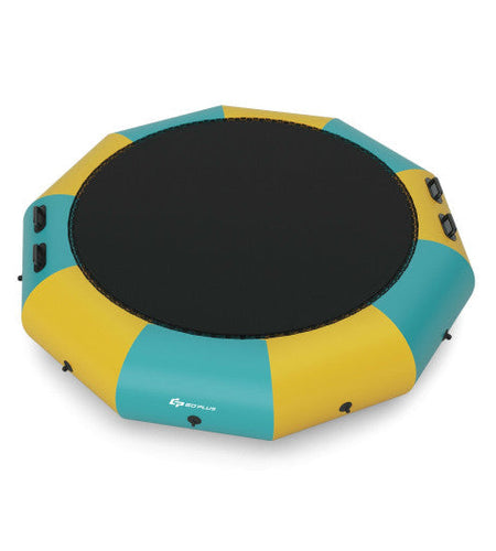 10 Feet Inflatable Splash Padded Water Bouncer Trampoline-Yellow
