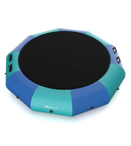 10 Feet Inflatable Splash Padded Water Bouncer Trampoline-Blue
