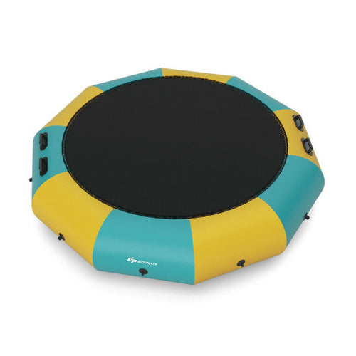 Load image into Gallery viewer, 12 Feet Inflatable Splash Padded Water Bouncer Trampoline-Yellow
