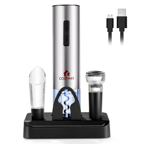 Load image into Gallery viewer, 6-in-1 Electric Wine Bottle Opener Set with Foil Cutter
