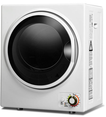 1.5 Cu .ft Clothes Dryer with with Stainless Steel Wall Mount-White