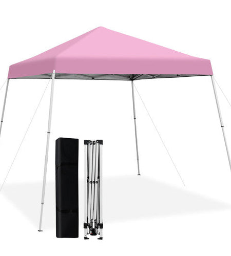10 x 10 Feet Outdoor Instant Pop-up Canopy with Carrying Bag-Pink