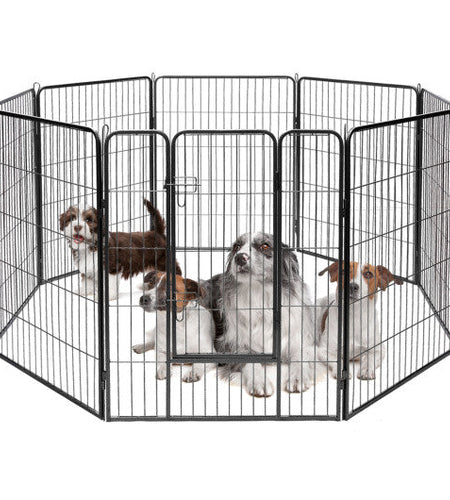 8 Metal Panel Heavy Duty Pet Playpen Dog Fence with Door-48 inches