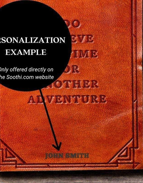 Load image into Gallery viewer, Another Adventure Quote Leather Journal by Soothi
