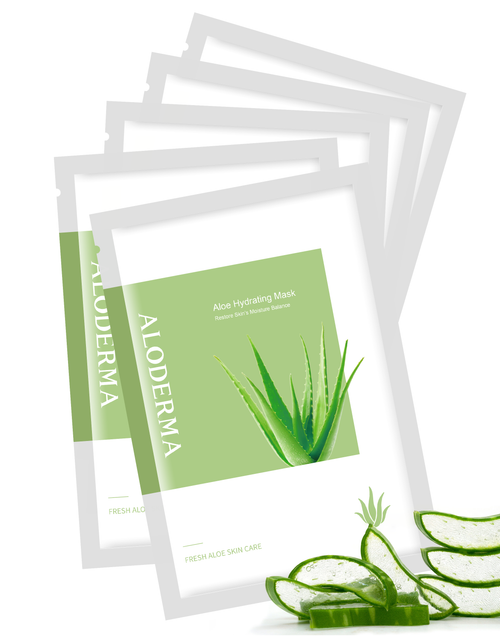Load image into Gallery viewer, Aloe Hydrating Mask (Box of 5) by ALODERMA
