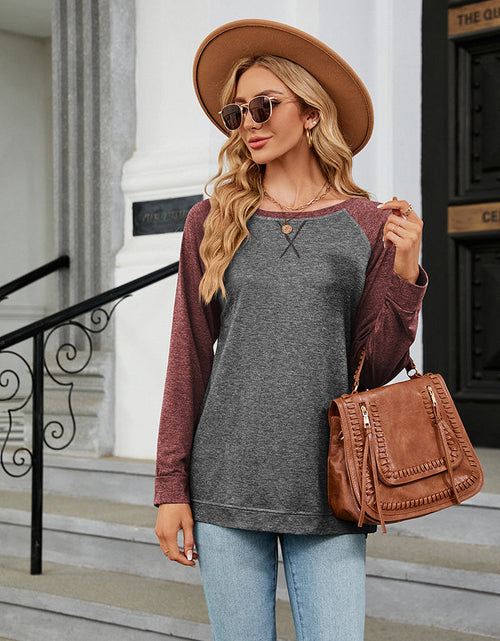 Load image into Gallery viewer, Round Neck Raglan Sleeve T-Shirt

