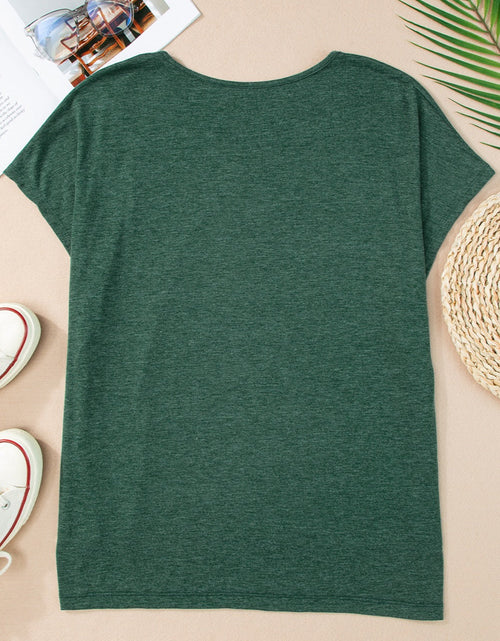 Load image into Gallery viewer, Heathered V-Neck Short Sleeve T-Shirt
