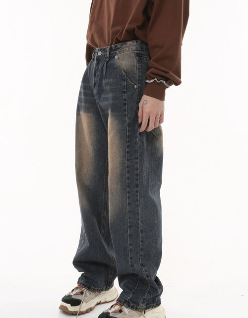 Load image into Gallery viewer, Wide Leg Men's Jeans with Pockets
