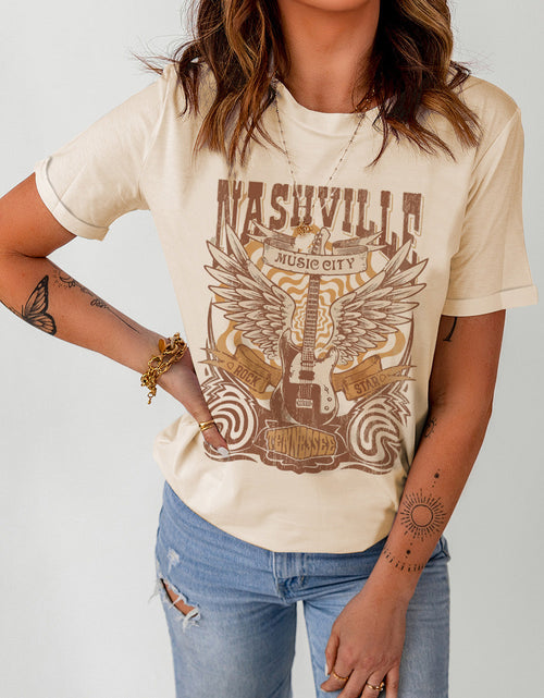 Load image into Gallery viewer, Western Graphic Round Neck T-Shirt
