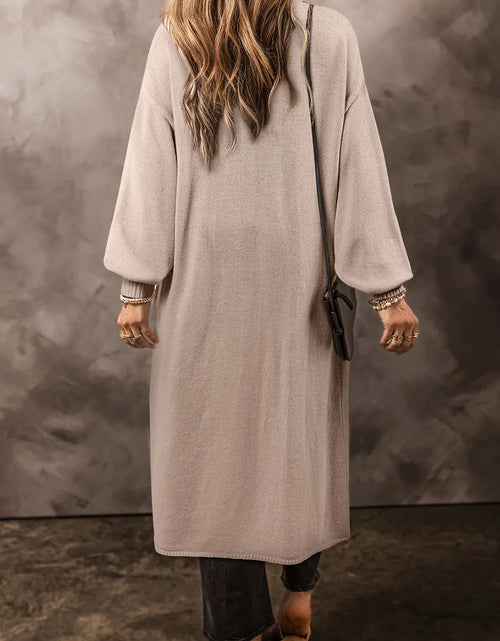 Load image into Gallery viewer, Pocketed Open Front Long Sleeve Cardigan
