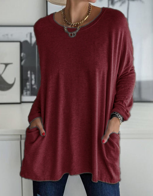 Load image into Gallery viewer, Full Size Round Neck Long Sleeve T-Shirt
