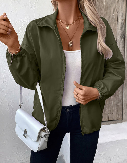 Load image into Gallery viewer, Ivy Lane Pocketed Zip Up Long Sleeve Jacket
