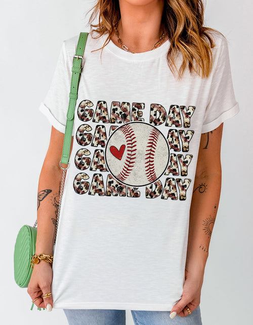 Load image into Gallery viewer, GAME DAY Round Neck Short Sleeve T-Shirt
