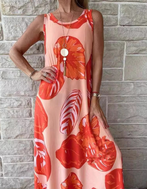 Load image into Gallery viewer, Printed Round Neck Mini Tank Dress
