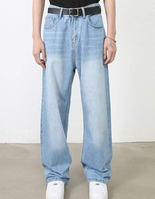 Load image into Gallery viewer, Men's Wide Straight Jeans with Pockets

