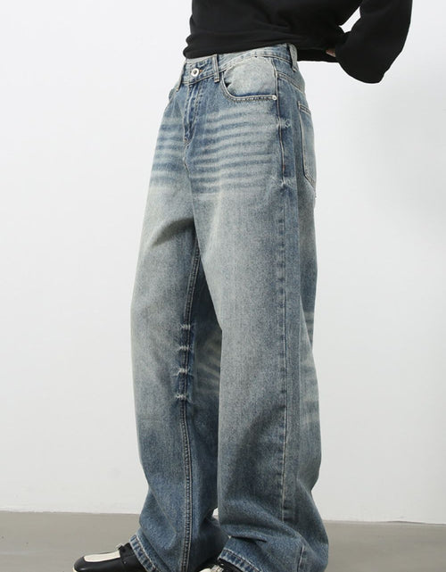 Load image into Gallery viewer, Men's Wide Leg Jeans with Pockets
