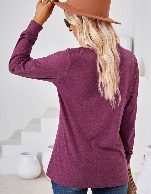 Load image into Gallery viewer, Notched Long Sleeve T-Shirt
