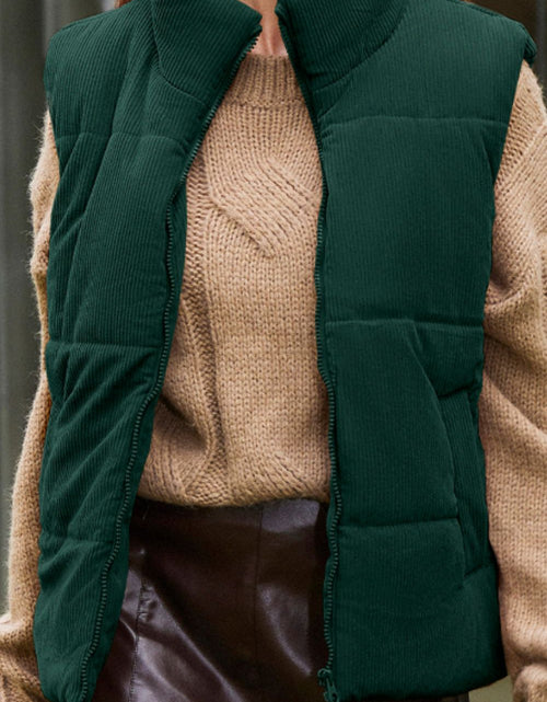 Load image into Gallery viewer, Zip Up Turtleneck Vest Coat
