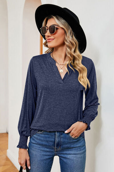 Load image into Gallery viewer, Notched Lantern Sleeve T-Shirt

