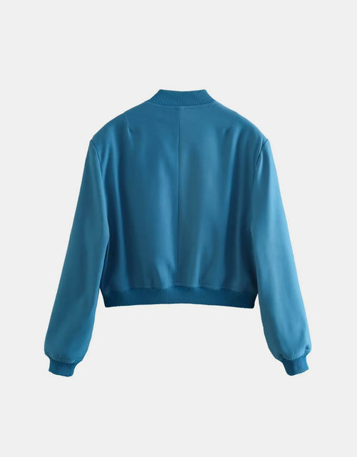 Load image into Gallery viewer, Pocketed Snap Down Baseball Collar Jacket
