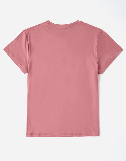 Load image into Gallery viewer, Heart Graphic Round Neck Short Sleeve T-Shirt
