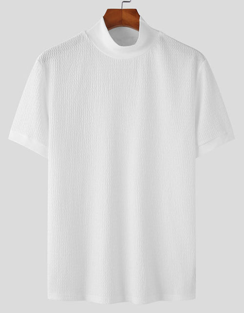 Load image into Gallery viewer, Men's Full Size Mock Neck Short Sleeve T-Shirt Plus Size
