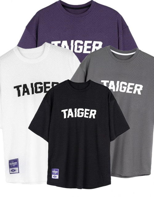 Load image into Gallery viewer, Men's Plus Size Letter Graphic Round Neck Half Sleeve T-Shirt
