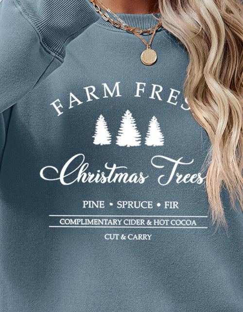 Load image into Gallery viewer, Graphic Round Neck Dropped Shoulder Sweatshirt

