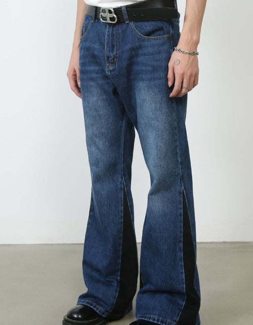 Load image into Gallery viewer, Men's Contrast Bootcut Jeans with Pockets
