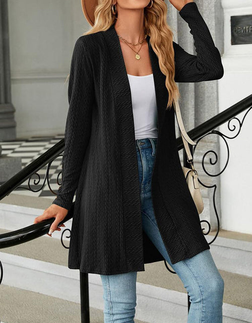 Load image into Gallery viewer, Open Front Long Sleeve Cardigan
