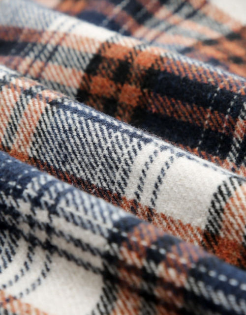 Load image into Gallery viewer, Plaid Button Up Long Sleeve Hooded Jacket
