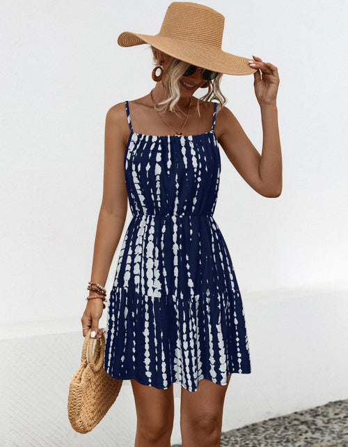 Load image into Gallery viewer, Ruffle Hem Printed Mini Cami Dress

