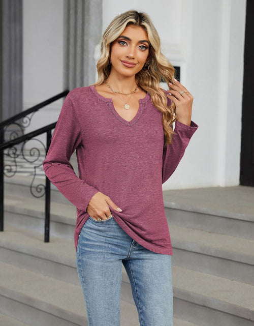 Load image into Gallery viewer, Notched Long Sleeve T-Shirt
