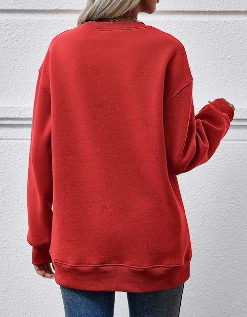 Load image into Gallery viewer, Round Neck Long Sleeve Sweatshirt
